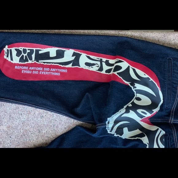 Evisu men’s denim jeans with print - Picture 5 of 8